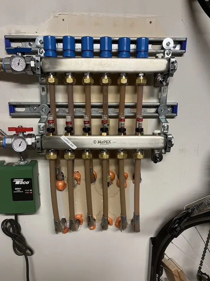 Plumber performing Gas Leak Detection at a residential property in Hagar